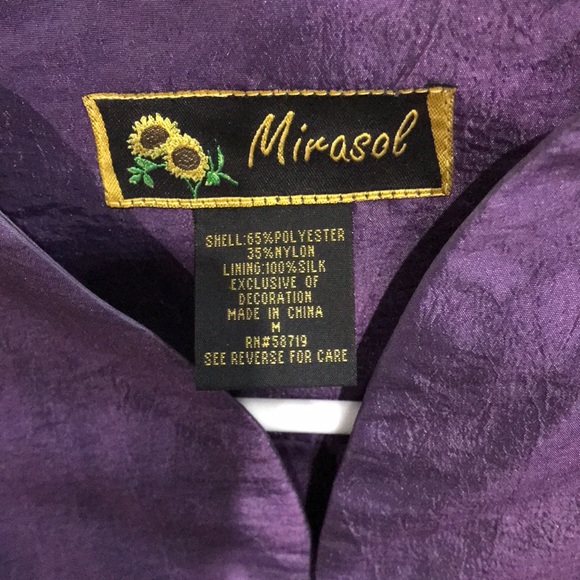 Mirasol size M Nehru collar jacket w embroidered front and sleeves. Like New!! - Picture 6 of 10